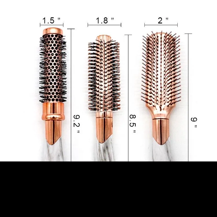 Hot Selling Plastic Detangling Hair Brush Curly Nano Scalp Massager Nylon Nontoxic Hair Brush Sets