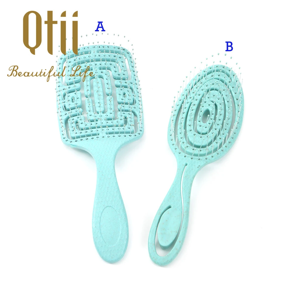 Pain Free Detangling Curved Vented Wet Hair Brush with Super Soft Nylon Pin