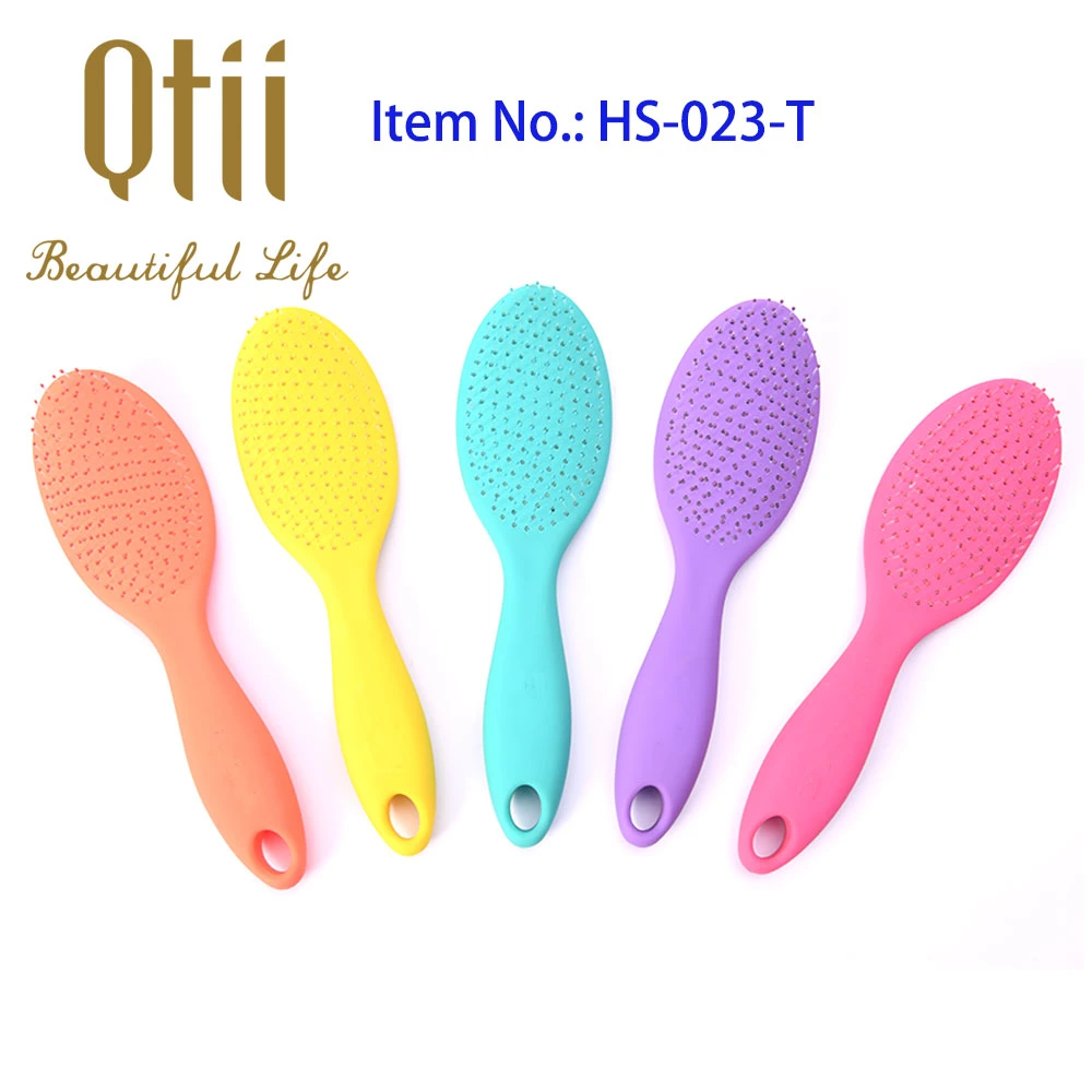 Curved Vent Professional Detangling Hair Brush with Nylon Bristle for Long Thick Curly Tangled Wet Dry Hair