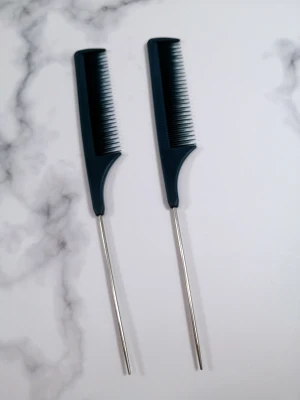 Wholesale Carbon Fine Tooth Pin Tail Comb Metal Pin Rat Tail Comb for Haircut Perm Hair Dye