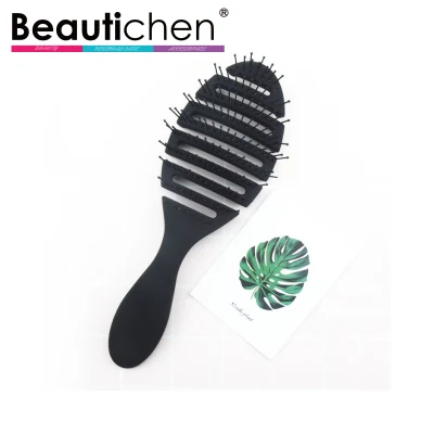 Custom Logo Hot Sale Fashion Girls New Material Flexible Scalp Massager Hair Brush, Vented Detangling Hair Brush