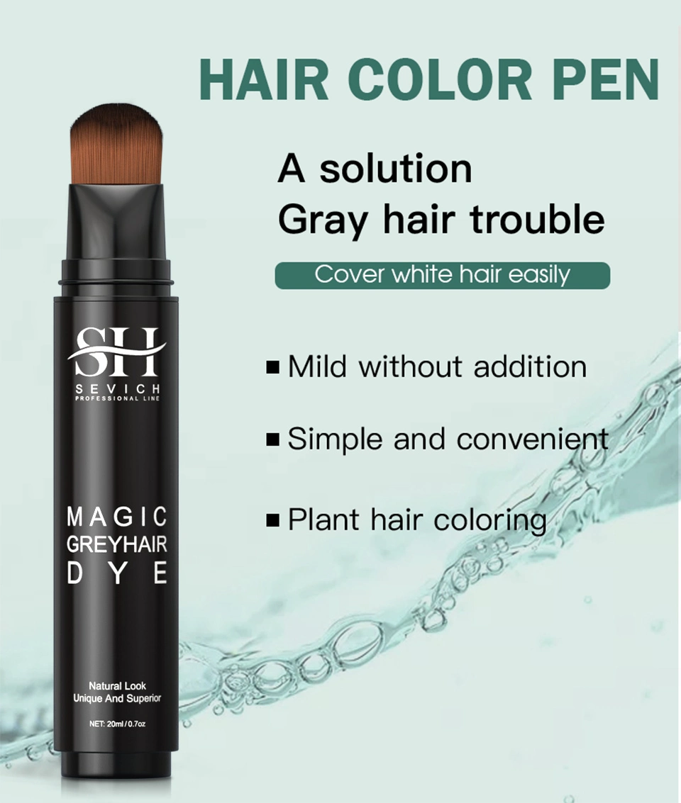 Temporary Hair Dye Cover Gray Roots Private Label Hair Root Touch up Pen Grey Hair Dye Brush