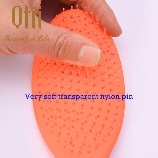 Curved Vent Professional Detangling Hair Brush with Nylon Bristle for Long Thick Curly Tangled Wet Dry Hair