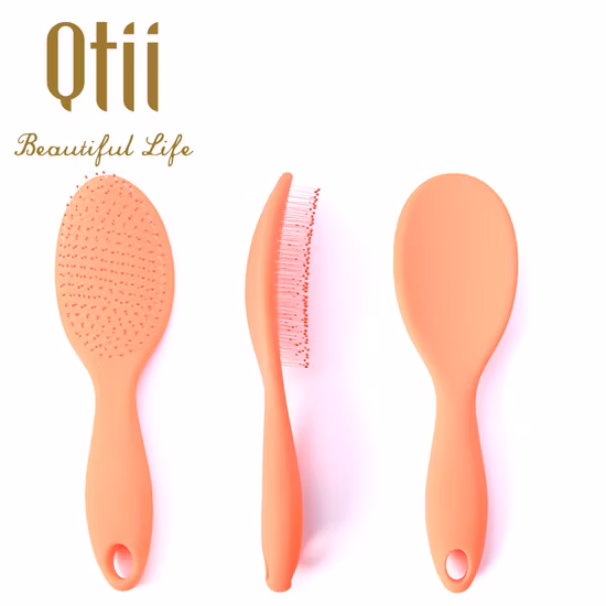 Curved Vent Professional Detangling Hair Brush with Nylon Bristle for Long Thick Curly Tangled Wet Dry Hair