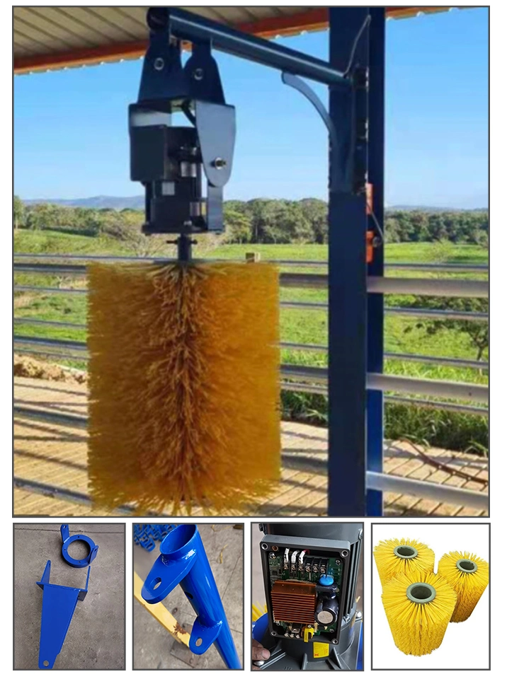 Best Quality Automatic Fiber Nylon Stand on Land Cow Body Cleaning Brush