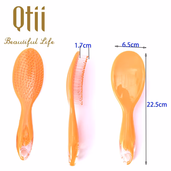 Curved Vent Professional Detangling Hair Brush with Nylon Bristle for Long Thick Curly Tangled Wet Dry Hair