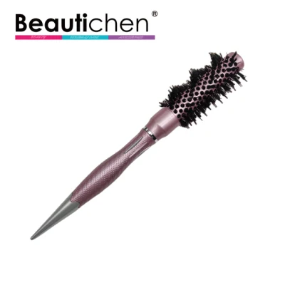 Beautichen Big Rose Gold Round Handle Professional Hair Dryer Professional Nylon Bristles Wholesales Round Ionic Rolling Curly Roller Styling Hair Brush