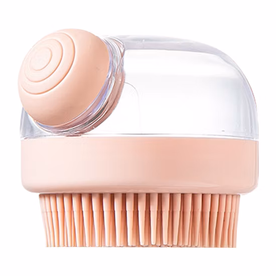Pet Brushes Bath Massage Brush Shampoo Dispenser Dog Grooming Silicone Shower Brush Body Scrubbers for Cat Pets Bathing Products