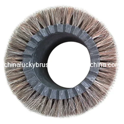 150mm Outer Diameter Horse Hair Galss Cleaning Brush/Small Roller Cleaning Brush Round Wheel Polishing Brush (YY-269)