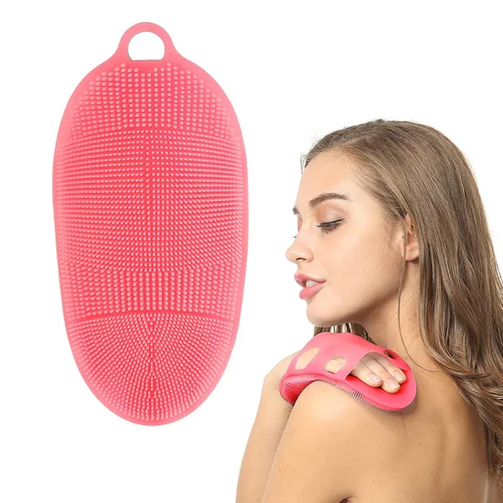 Made of 100% Food-Grade Silicone Material New with Hook Body Ball Scrubber Silicone Body Scrubber Belt Baby Bath Shower Brush Bath Brush