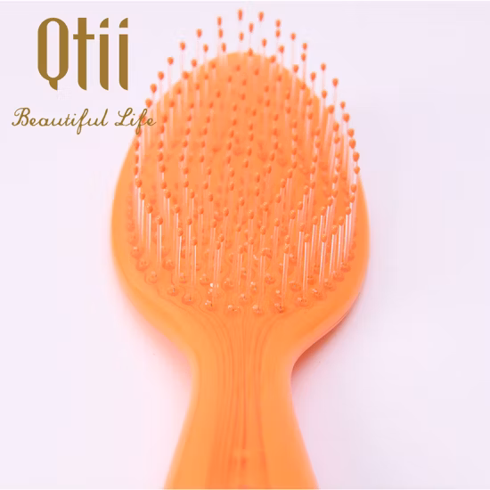 Curved Vent Professional Detangling Hair Brush with Nylon Bristle for Long Thick Curly Tangled Wet Dry Hair