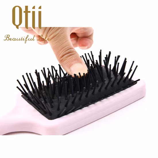 Fashion Air Cushion Paddle Shape Hair Brush Back Side with Mirror Bottom for All Hair Types